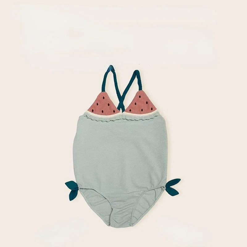 -キッズ水着 ワンピース フルーツデザイン スイムウェア 3カラー【mh0005136】 - mamahalo shop - ベビー用水着 -  べビー服 - 子供服 - 男の子 - 女の子