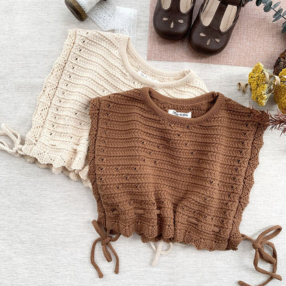 -ベビー キッズ ニット ベスト ショール - mamahalo shop - ベスト -  べビー服 - 子供服 - 男の子 - 女の子