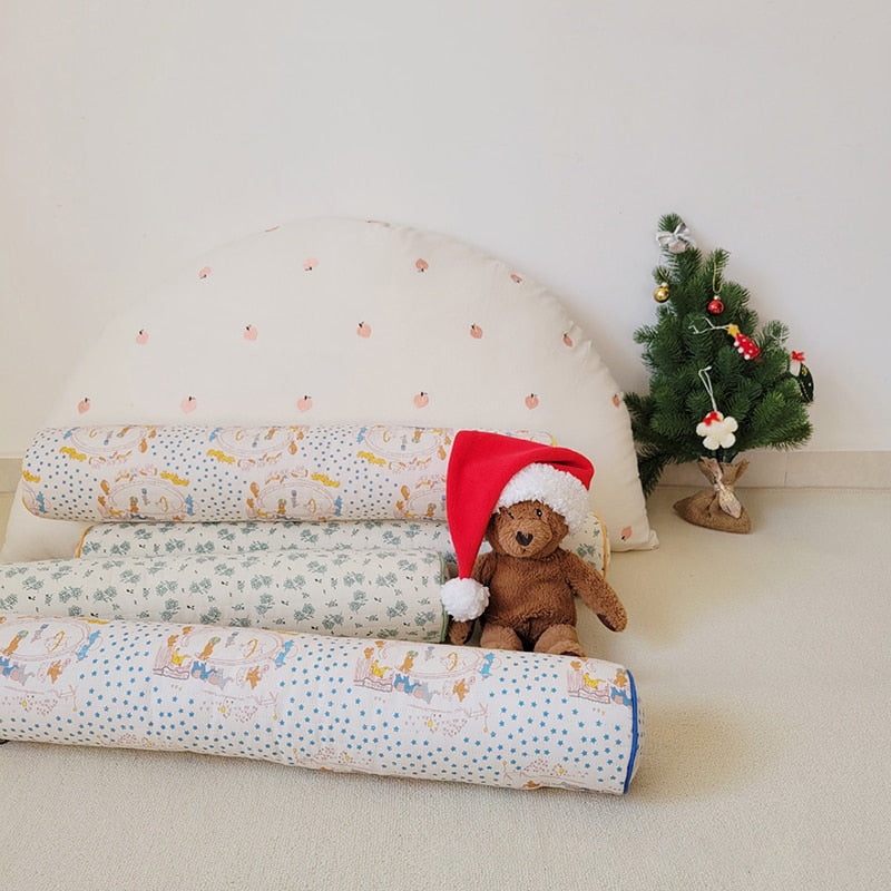 -ロングクッション 抱き枕 ベビーピロー フラワー 花柄 サーカス柄 4種 15x60cm【mh0002802】 - mamahalo shop - ベビー寝具 -  べビー服 - 子供服 - 男の子 - 女の子