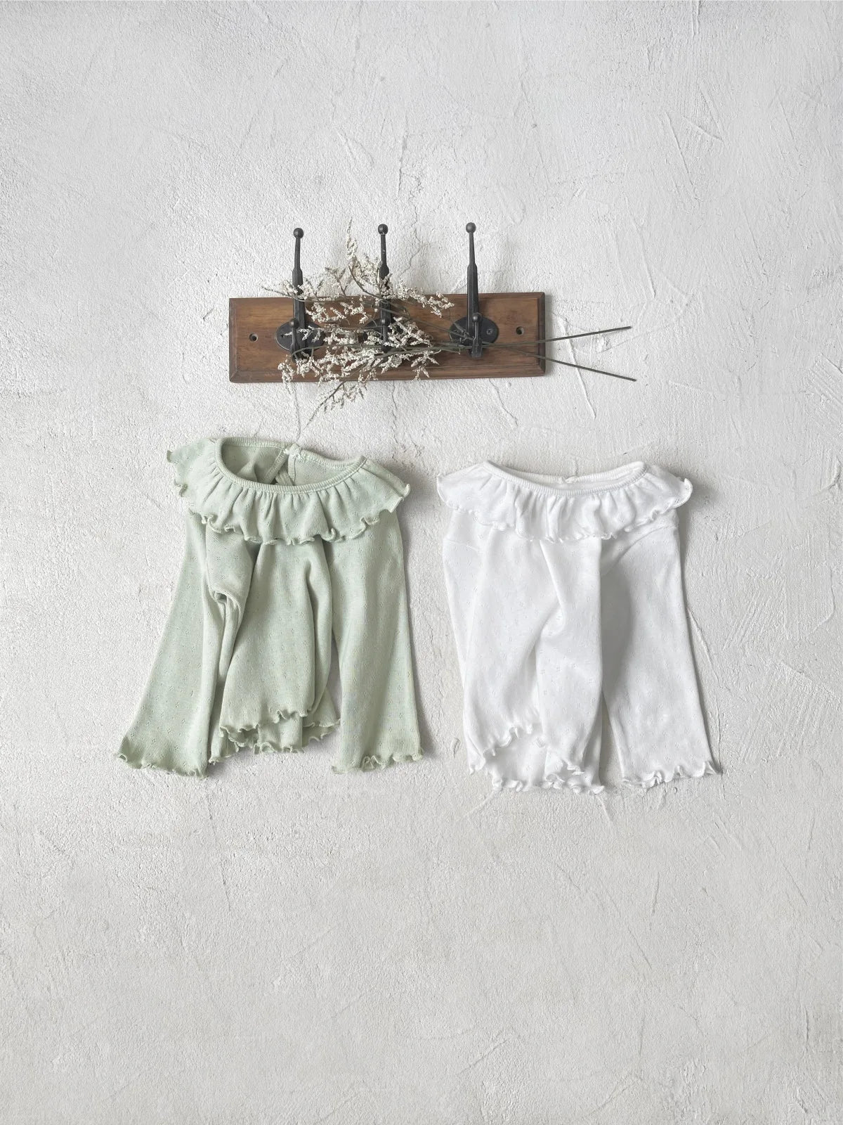 -ベビートップス レースサークル襟長袖Tシャツ 2カラー - mamahalo shop - 長袖Tシャツ -  べビー服 - 子供服 - 男の子 - 女の子