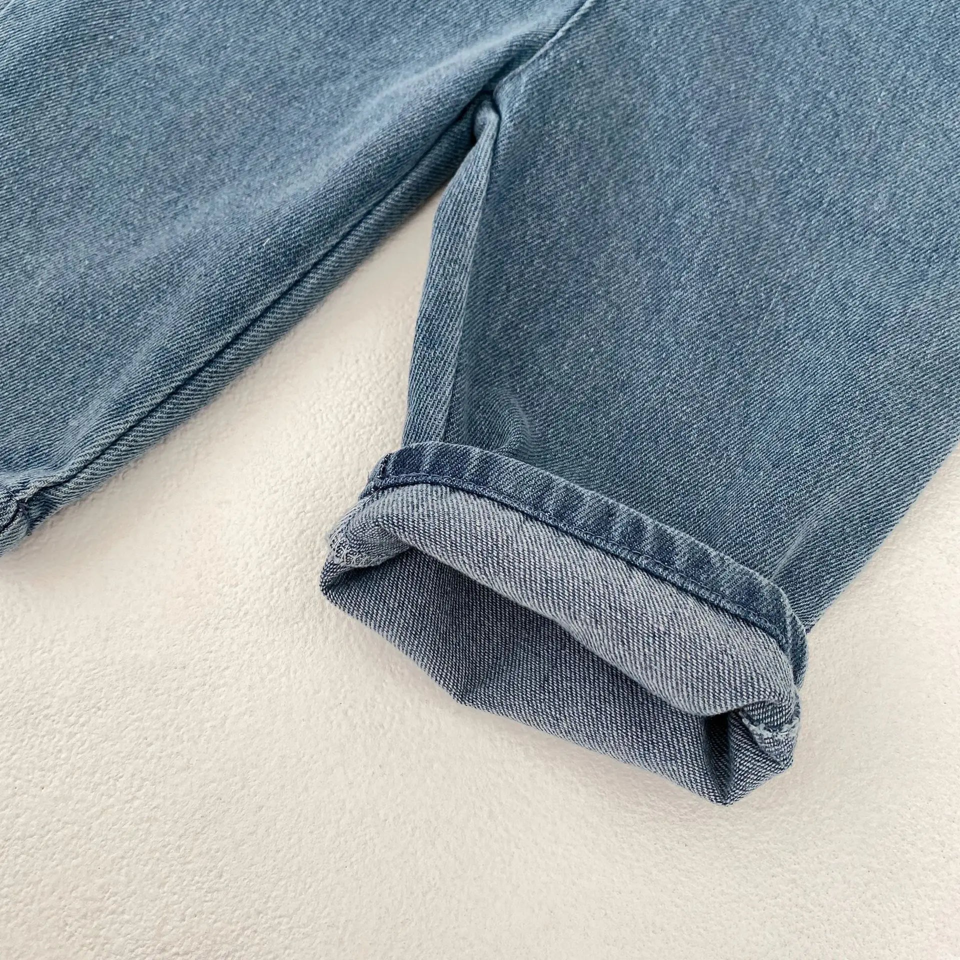 -ベビージャンプスーツ/トップス デニムノースリーブジャンプスーツ/長袖ボーダーTシャツ - mamahalo shop - ノースリーブジャンプスーツ -  べビー服 - 子供服 - 男の子 - 女の子