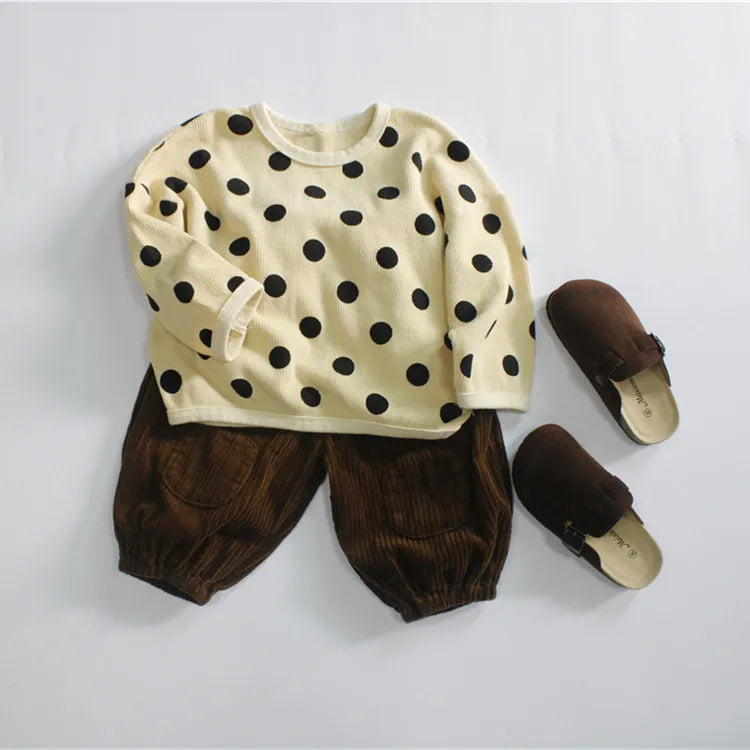 -キッズ みずたま 長袖 ルーズ Tシャツ - mamahalo shop - 長袖Tシャツ -  べビー服 - 子供服 - 男の子 - 女の子