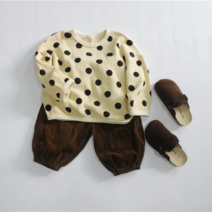 -キッズ みずたま 長袖 ルーズ Tシャツ - mamahalo shop - 長袖Tシャツ -  べビー服 - 子供服 - 男の子 - 女の子