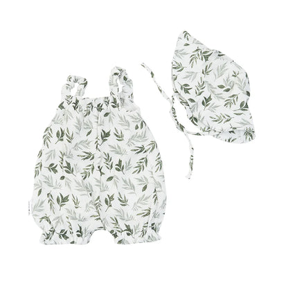 -☺︎ ベビージャンプスーツ キャミソールボディスーツ 帽子セット - mamahalo shop - ノースリーブジャンプスーツ -  べビー服 - 子供服 - 男の子 - 女の子