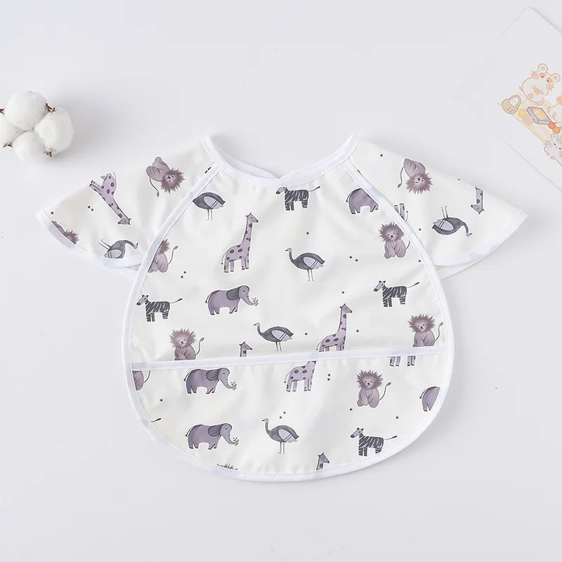 -お食事エプロン ポケットスタイ 離乳食 半袖ビブ 防水エプロン - mamahalo shop - お食事エプロン -  べビー服 - 子供服 - 男の子 - 女の子