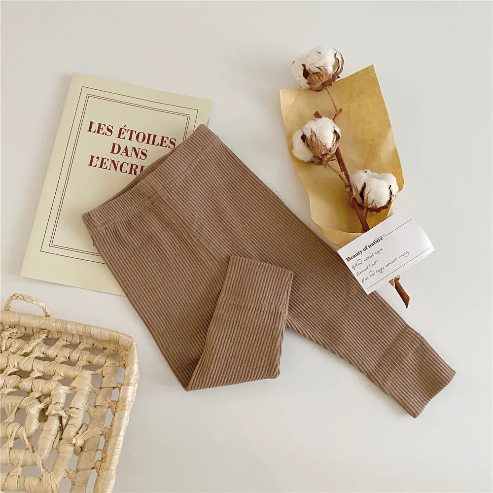 -ベビーパンツ リブレギンスパンツ シンプルベーシック 7カラー【mh0004247】 - mamahalo shop - レギンスパンツ -  べビー服 - 子供服 - 男の子 - 女の子