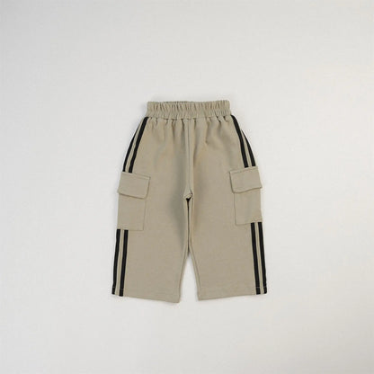 -キッズパンツ サイドラインスウェットカーゴパンツ スポーツパンツ 8カラー - mamahalo shop - ロングパンツ・スウェットパンツ -  べビー服 - 子供服 - 男の子 - 女の子