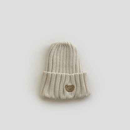 -ベビー キッズ くま ベア 刺繍 ニットキャップ ニット帽 帽子【mh0000126】 - mamahalo shop - ベビー用帽子 -  べビー服 - 子供服 - 男の子 - 女の子