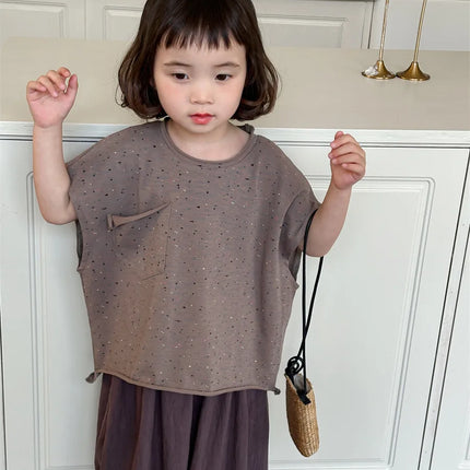 キッズトップス ビッグシルエット ルーズTシャツ 3カラー - mamahalo shop - 半袖Tシャツ - ベビー服 - 子供服 - 男の子 - 女の子