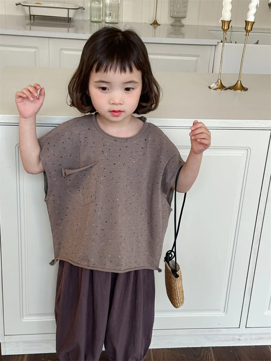 -キッズトップス ビッグシルエット ルーズTシャツ 3カラー【mh0005378】 - mamahalo shop - 半袖Tシャツ -  べビー服 - 子供服 - 男の子 - 女の子