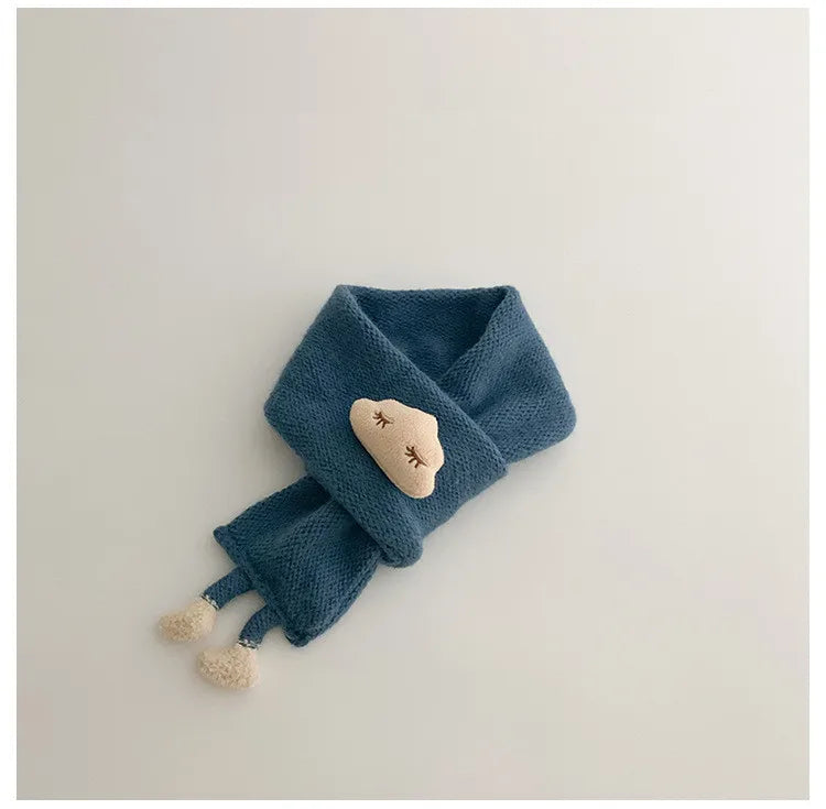 -ベビーマフラー 雲 クラウド 足つき ワンポイント スカーフ ユニセックス 男の子 女の子 子供服 - mamahalo shop - ネックウォーマー -  べビー服 - 子供服 - 男の子 - 女の子