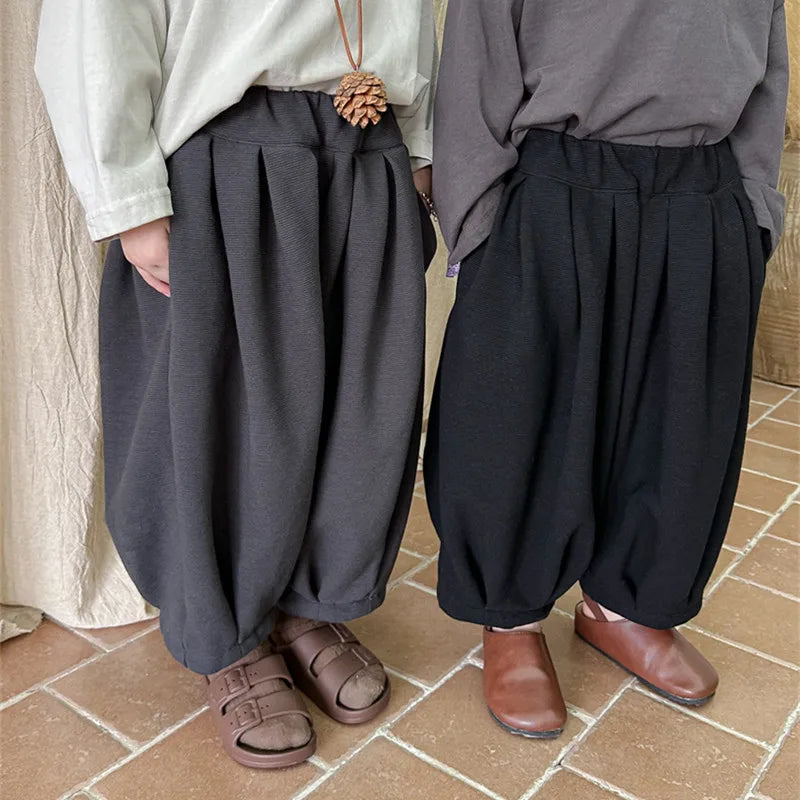 -キッズパンツ ルーズタックパンツ ランタンパンツ 3カラー - mamahalo shop - ロングパンツ・スウェットパンツ -  べビー服 - 子供服 - 男の子 - 女の子