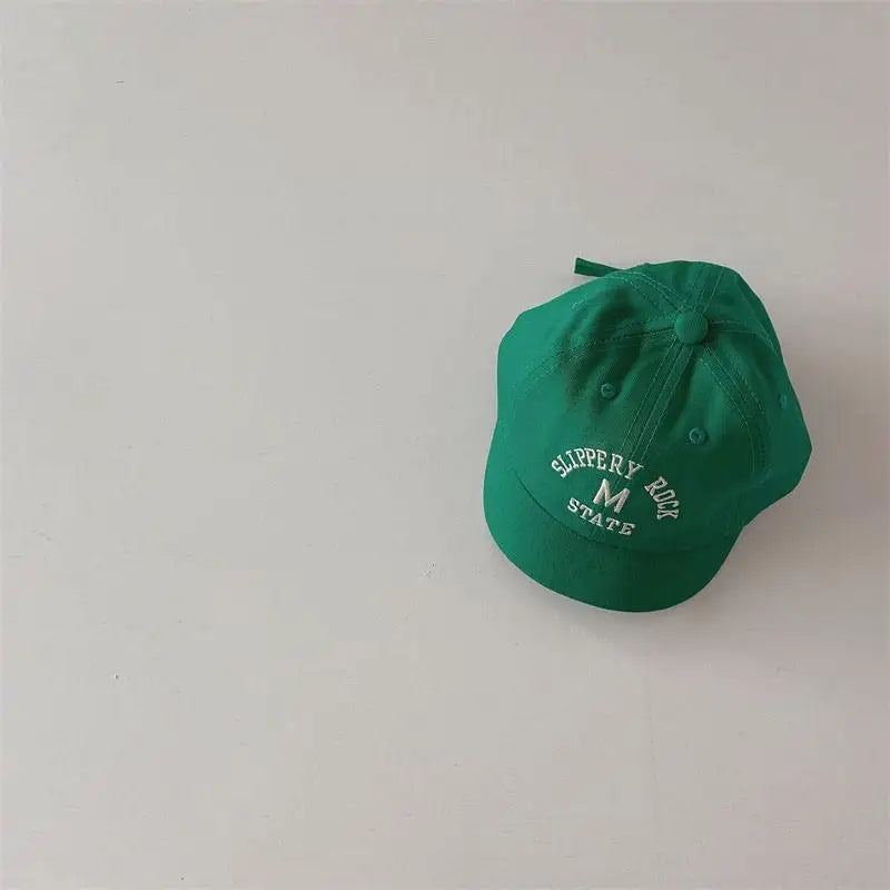 -ベビーキッズ帽子 キャップ ショートブリム 野球帽 ハット レターロゴ刺繍 サンハット【mh0005237】 - mamahalo shop - ベビー用帽子 -  べビー服 - 子供服 - 男の子 - 女の子