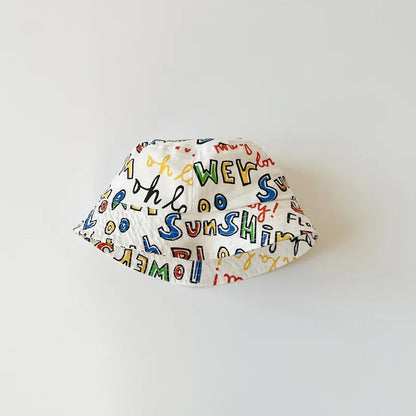 -キッズ レターロゴ バケットハット 帽子【mh0000745】 - mamahalo shop - ベビー用帽子 -  べビー服 - 子供服 - 男の子 - 女の子