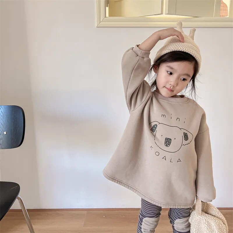 -キッズ コアラ 裏起毛 スウェット プルオーバー トップス - mamahalo shop - トレーナー・フーディ -  べビー服 - 子供服 - 男の子 - 女の子