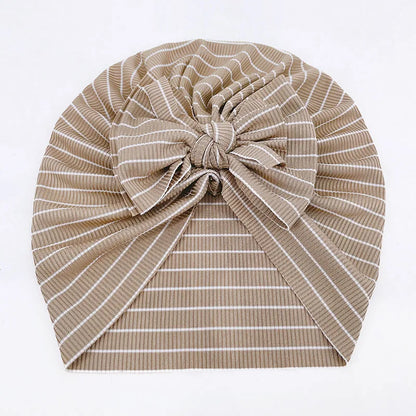 -ベビーターバン リボン帽子 ボーダー柄 11カラー【mh0003669】 - mamahalo shop - ベビー用帽子 -  べビー服 - 子供服 - 男の子 - 女の子