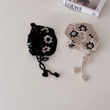 -キッズヘアアクセサリー ニットヘッドドレス ヘアバンド ヘッドバンド 3カラー - mamahalo shop - ヘアアクセサリー -  べビー服 - 子供服 - 男の子 - 女の子