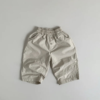 -キッズパンツ ルーズクロップドパンツ シンプルベーシック 2カラー - mamahalo shop - ロングパンツ・スウェットパンツ -  べビー服 - 子供服 - 男の子 - 女の子