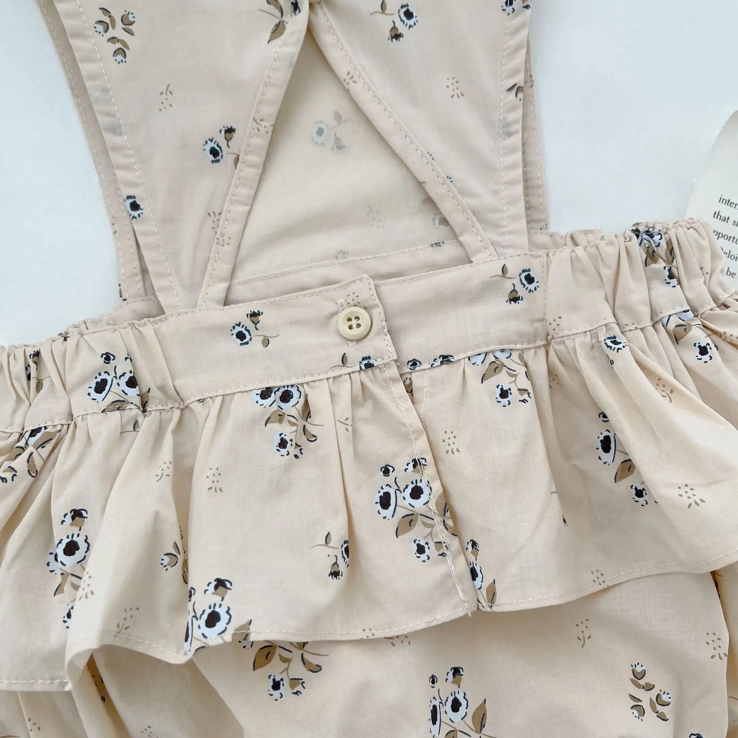 -ベビーロンパース ノースリーブボディスーツ フリル フラワー花柄プリント【mh0004649】 - mamahalo shop - ノースリーブロンパース -  べビー服 - 子供服 - 男の子 - 女の子