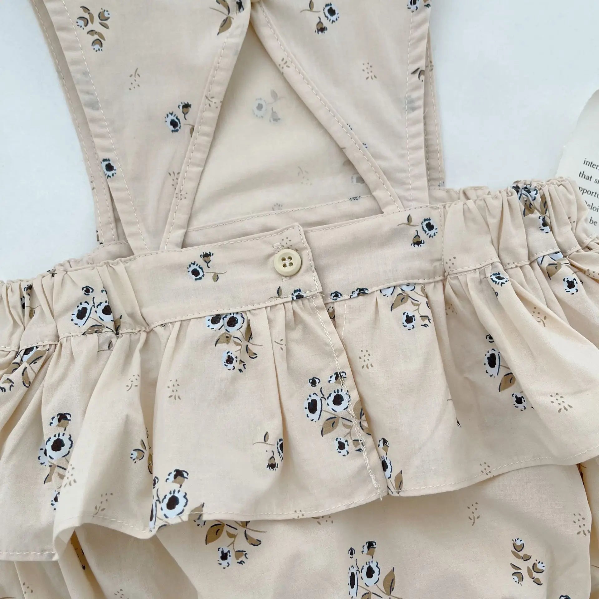 -ベビーロンパース ノースリーブボディスーツ フリル フラワー花柄プリント【mh0004649】 - mamahalo shop - ノースリーブロンパース -  べビー服 - 子供服 - 男の子 - 女の子