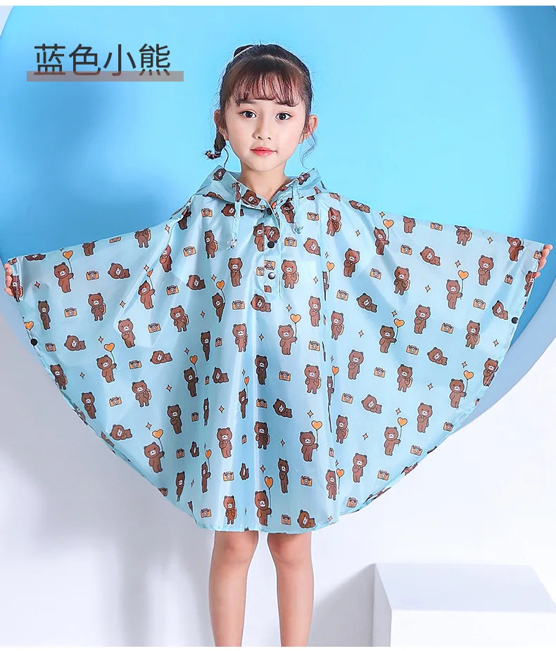 -キッズレインコート 雨具 フーディレインポンチョ 防水コート【mh0007072】 - mamahalo shop - レインコート -  べビー服 - 子供服 - 男の子 - 女の子