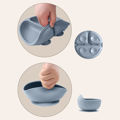 -# ベビー食器8点セット シリコン プレート スプーン フォーク ストローマグ ランチョンマット お食事スタイ 離乳食セット【mh0006076】 - mamahalo shop - ベビーキッズ食器 -  べビー服 - 子供服 - 男の子 - 女の子