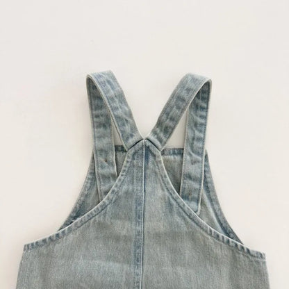 -キッズオーバーオール ポケットデニムサスペンダーパンツ 2カラー - mamahalo shop - オーバーオール -  べビー服 - 子供服 - 男の子 - 女の子