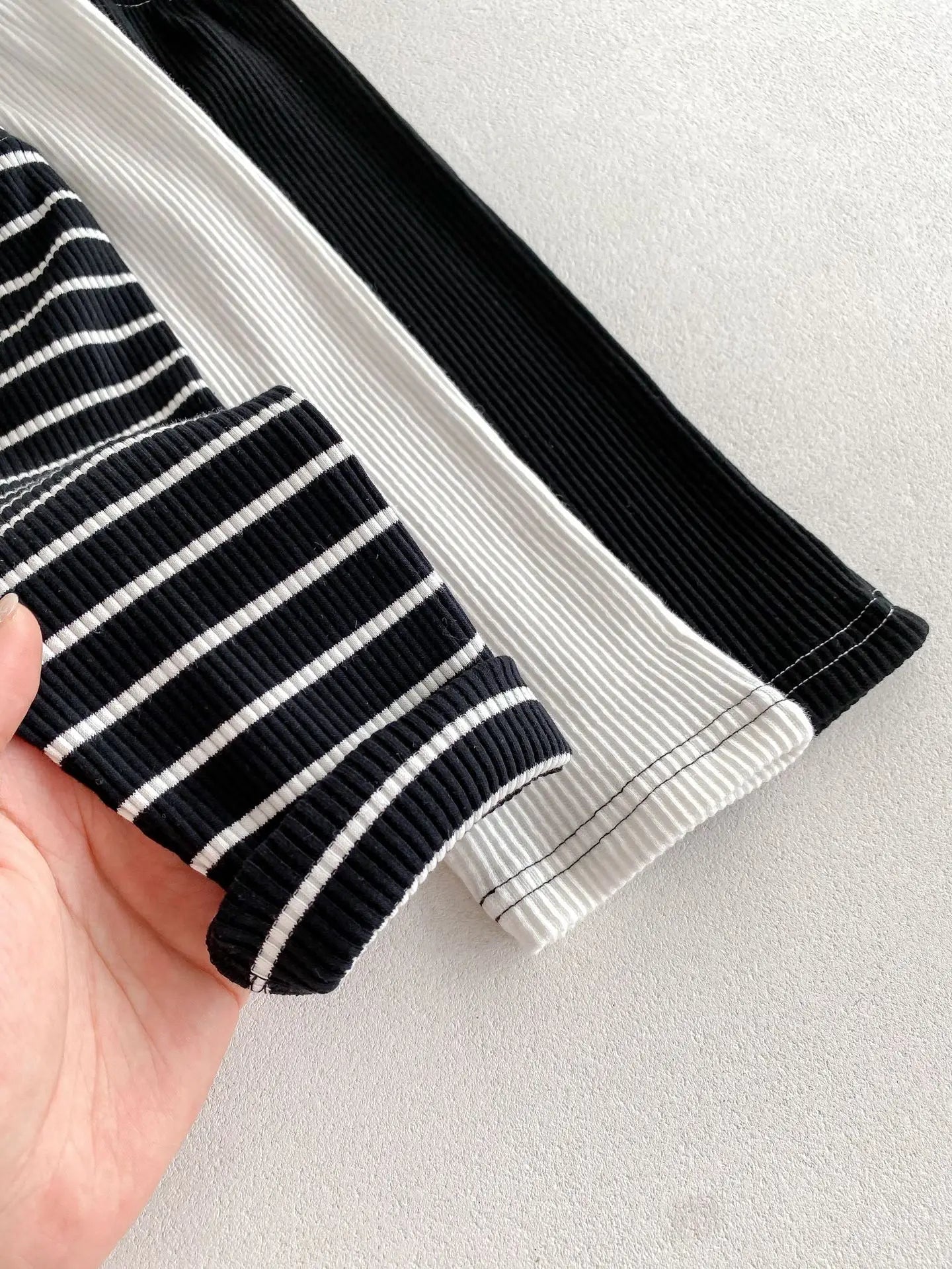 -ベビーパンツ レギンスパンツ 無地/ボーダー シンプルベーシック 3カラー【mh0006365】 - mamahalo shop - レギンスパンツ -  べビー服 - 子供服 - 男の子 - 女の子