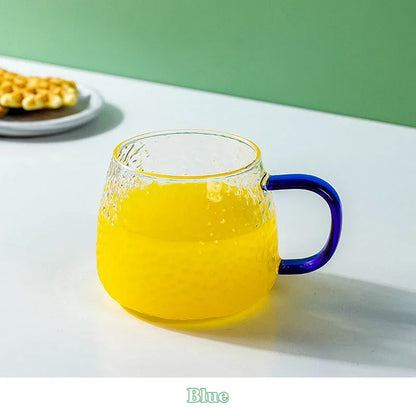 -ハンマーパターン コーヒーカップ エアバブル ウォーターグラス 400ml 温度耐性付き ハンドル付き ティーカップ【mh0005798】 - mamahalo shop - コップ・グラス・マグ -  べビー服 - 子供服 - 男の子 - 女の子