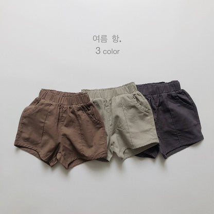 -キッズ シンプル ベーシック サマー ショートパンツ 3カラー ボーイズ - mamahalo shop - ハーフパンツ・ショートパンツ -  べビー服 - 子供服 - 男の子 - 女の子