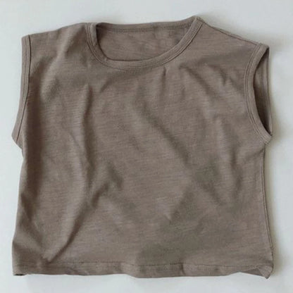 -キッズ シンプル ノースリーブ トップス タンクトップ【mh0000759】 - mamahalo shop - タンクトップ・キャミソール・ノースリーブトップス -  べビー服 - 子供服 - 男の子 - 女の子