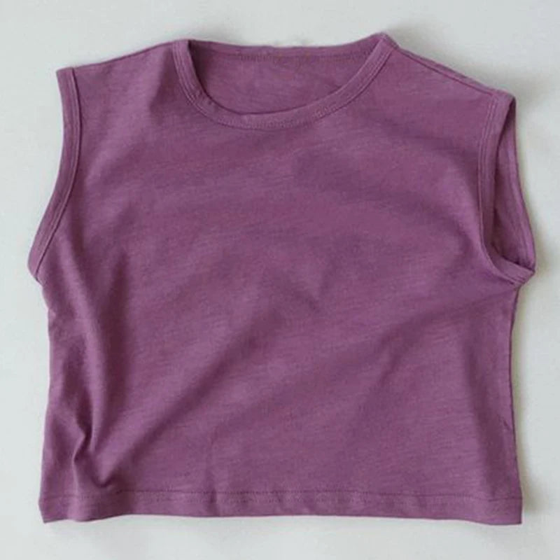 -キッズ シンプル ノースリーブ トップス タンクトップ【mh0000759】 - mamahalo shop - タンクトップ・キャミソール・ノースリーブトップス -  べビー服 - 子供服 - 男の子 - 女の子