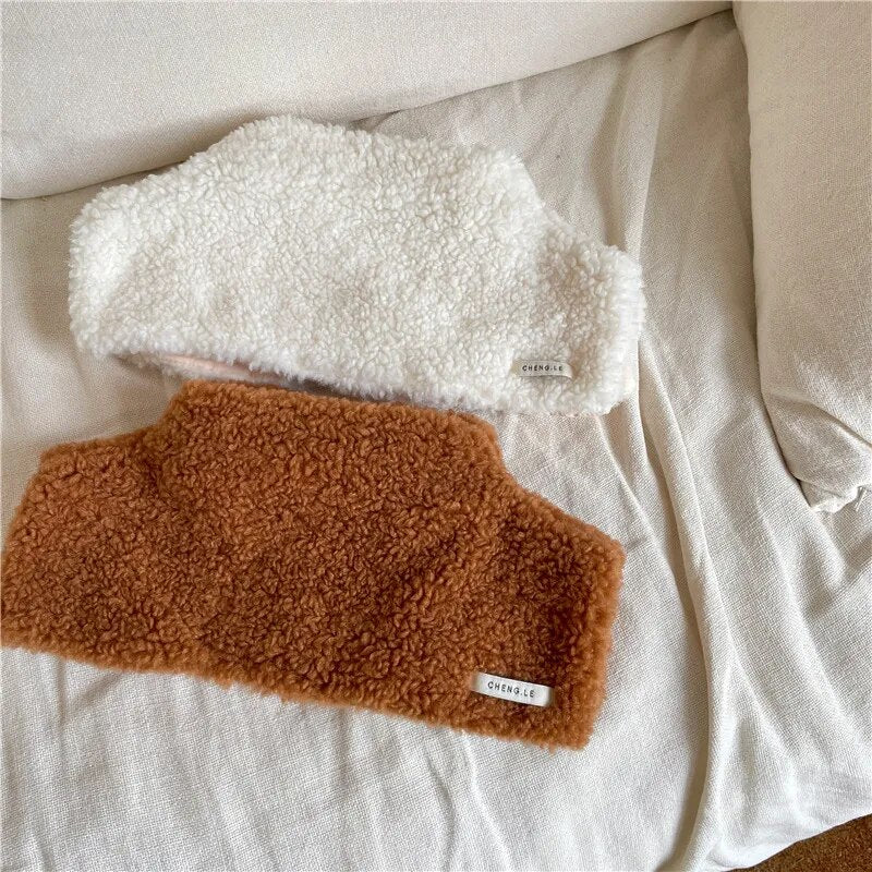 -キッズ ボアフリース ネックウォーマー ショール マフラー つけ襟 - mamahalo shop - ネックウォーマー -  べビー服 - 子供服 - 男の子 - 女の子