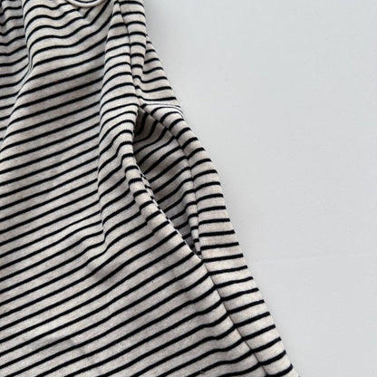 -キッズ サロペットパンツ ボーダー サスペンダーパンツ ワイドルーズパンツ ユニセックス 男の子 女の子 子供服【mh0002905】 - mamahalo shop - サロペットパンツ・サスペンダーパンツ -  べビー服 - 子供服 - 男の子 - 女の子