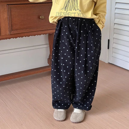 キッズパンツ 水玉ドットルーズロングパンツ 3カラー - mamahalo shop - ロングパンツ・スウェットパンツ -  べビー服 - 子供服 - 男の子 - 女の子