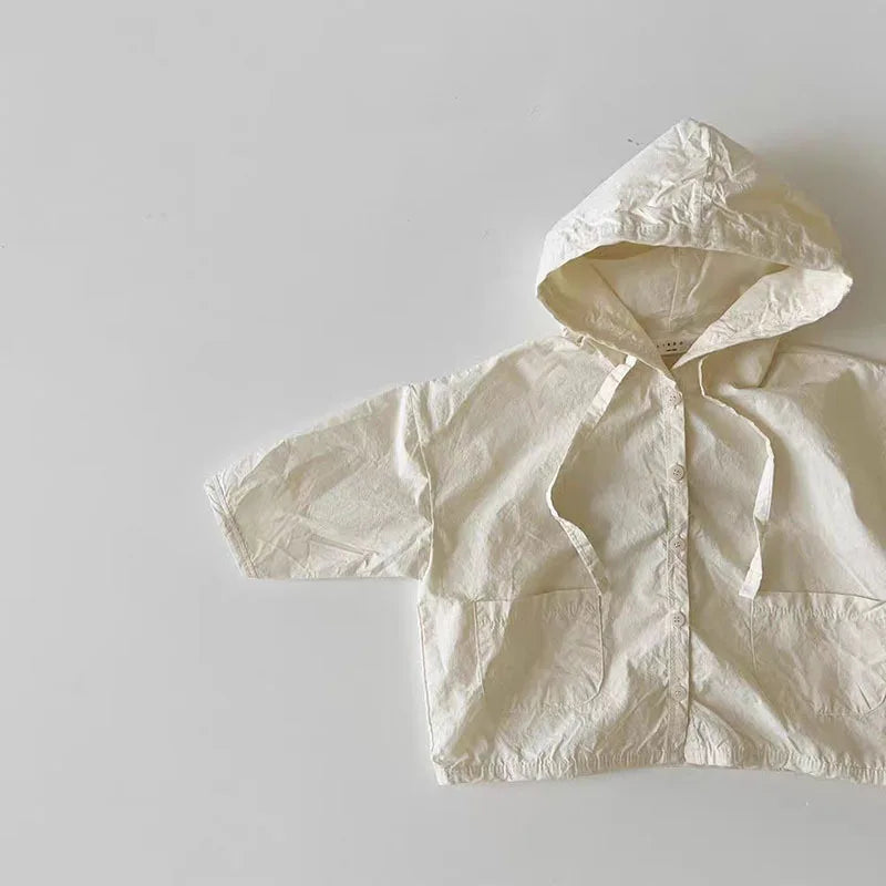 -ベビージャケット ウィンドブレーカー バックアニマルプリント 無地 チェック カラー ボーイズ 男の子 子供服 - mamahalo shop - ショートコート・ジャケット・ジャンパー -  べビー服 - 子供服 - 男の子 - 女の子