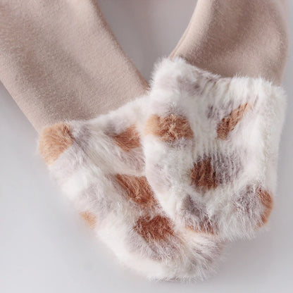 -ベビーパンツ レオパード柄ファー足つきレギンスパンツ 2カラー【mh0007001】 - mamahalo shop - レギンスパンツ -  べビー服 - 子供服 - 男の子 - 女の子