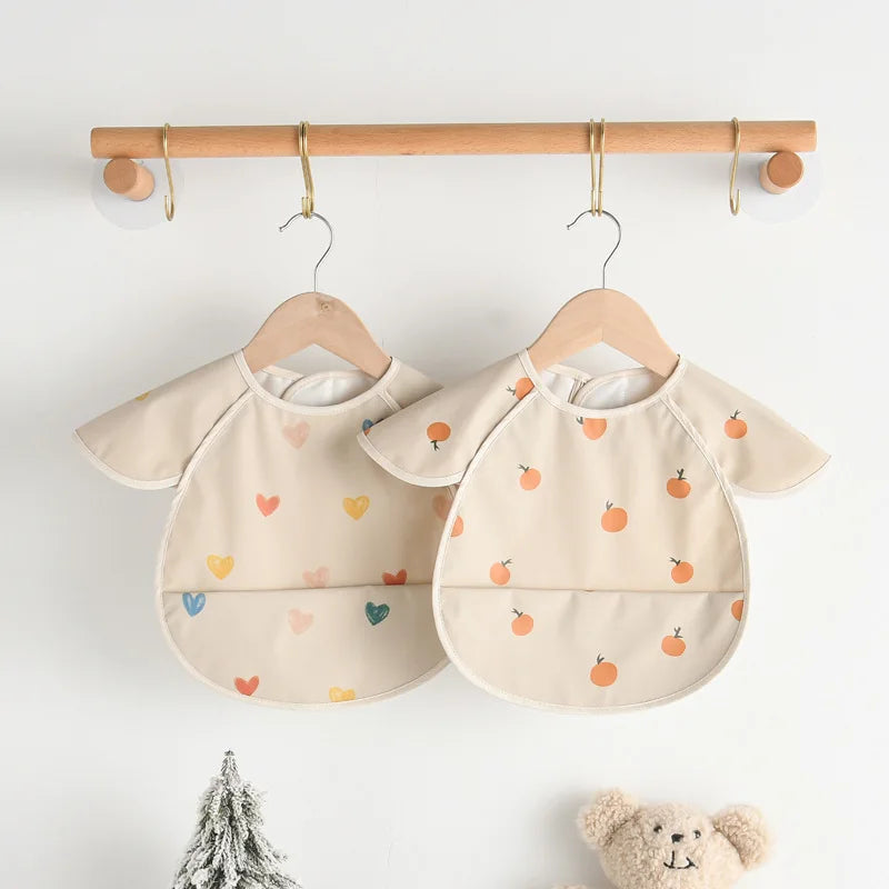 -お食事エプロン ポケットスタイ 離乳食 半袖ビブ 防水エプロン - mamahalo shop - お食事エプロン -  べビー服 - 子供服 - 男の子 - 女の子