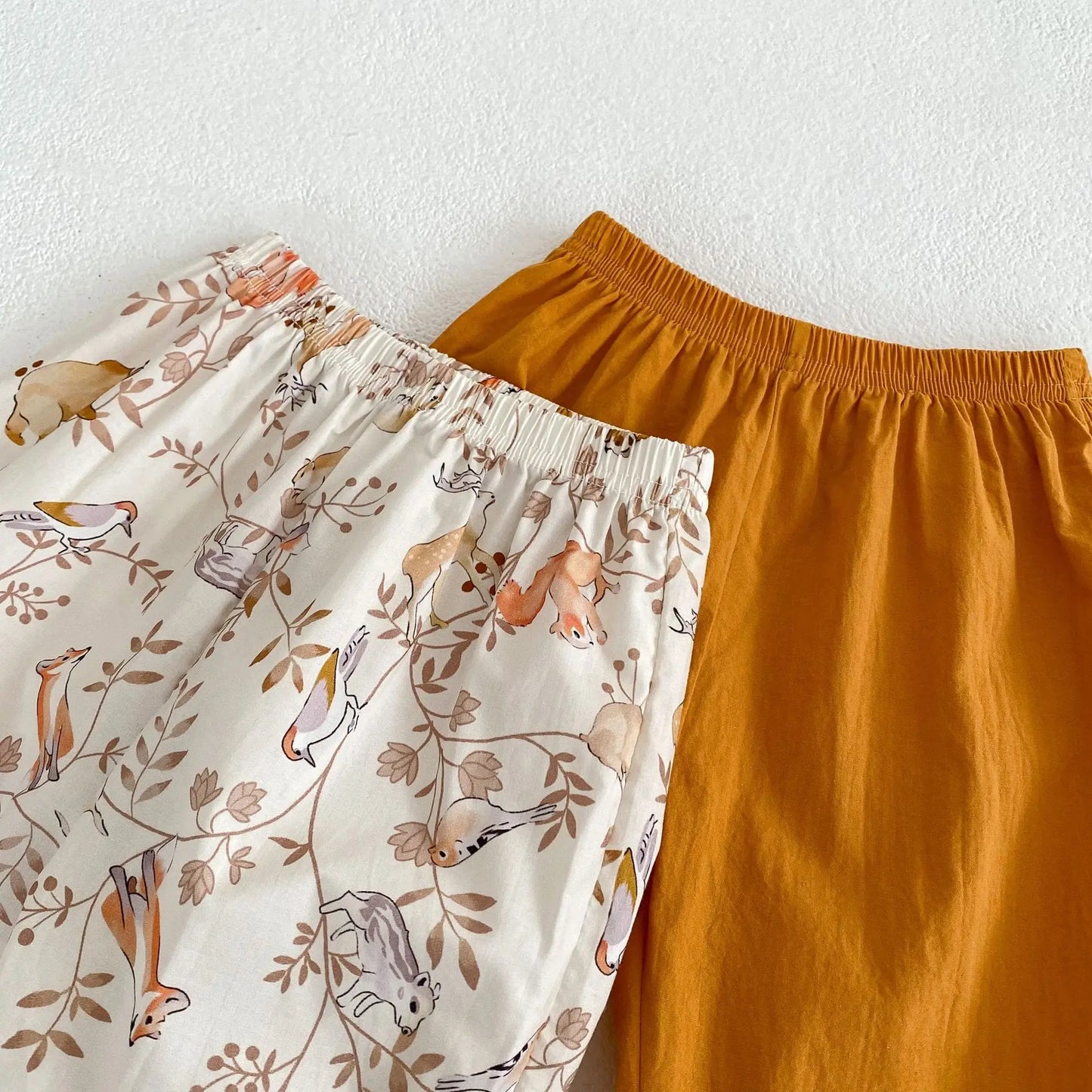 -ベビーパンツ サマールーズロングパンツ 無地/うさぎラビットプリント 2カラー【mh0006086】 - mamahalo shop - ロングパンツ・スウェットパンツ -  べビー服 - 子供服 - 男の子 - 女の子