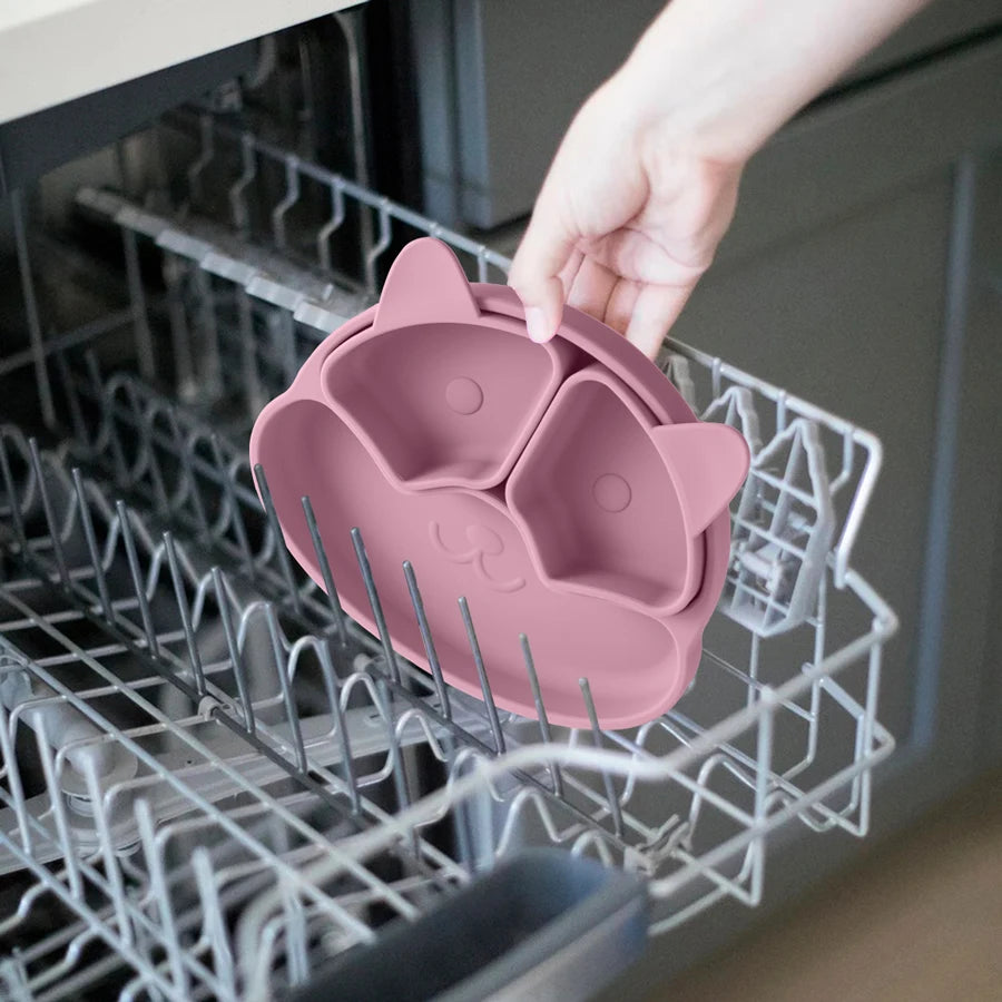 -# ベビー シリコン食器 キャットプレート 幼児用トレーニング食器セット キッズギフト 離乳食【mh0005796】 - mamahalo shop - ベビーキッズ食器 -  べビー服 - 子供服 - 男の子 - 女の子