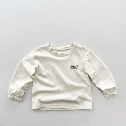 -キッズトップス 長袖Tシャツ 薄手 レターロゴプリント スケボーファッション 2カラー - mamahalo shop - 長袖Tシャツ -  べビー服 - 子供服 - 男の子 - 女の子