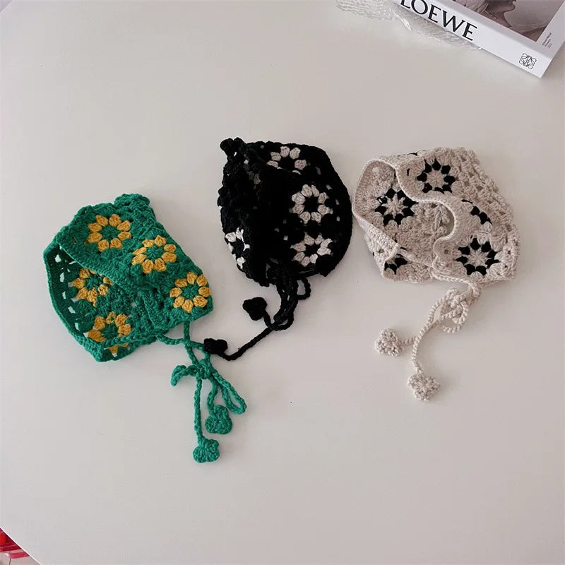 -キッズヘアアクセサリー ニットヘッドドレス ヘアバンド ヘッドバンド 3カラー - mamahalo shop - ヘアアクセサリー -  べビー服 - 子供服 - 男の子 - 女の子