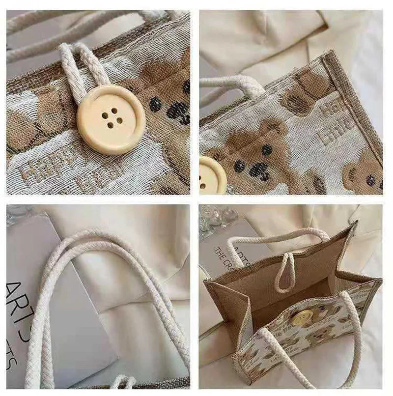 -ミニトートバッグ ベアくまサイドバッグ ランチバッグ 鞄 3カラー【mh0006934】 - mamahalo shop - マザーズバッグ -  べビー服 - 子供服 - 男の子 - 女の子