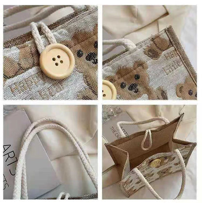 -ミニトートバッグ ベアくまサイドバッグ ランチバッグ 鞄 3カラー【mh0006934】 - mamahalo shop - マザーズバッグ -  べビー服 - 子供服 - 男の子 - 女の子