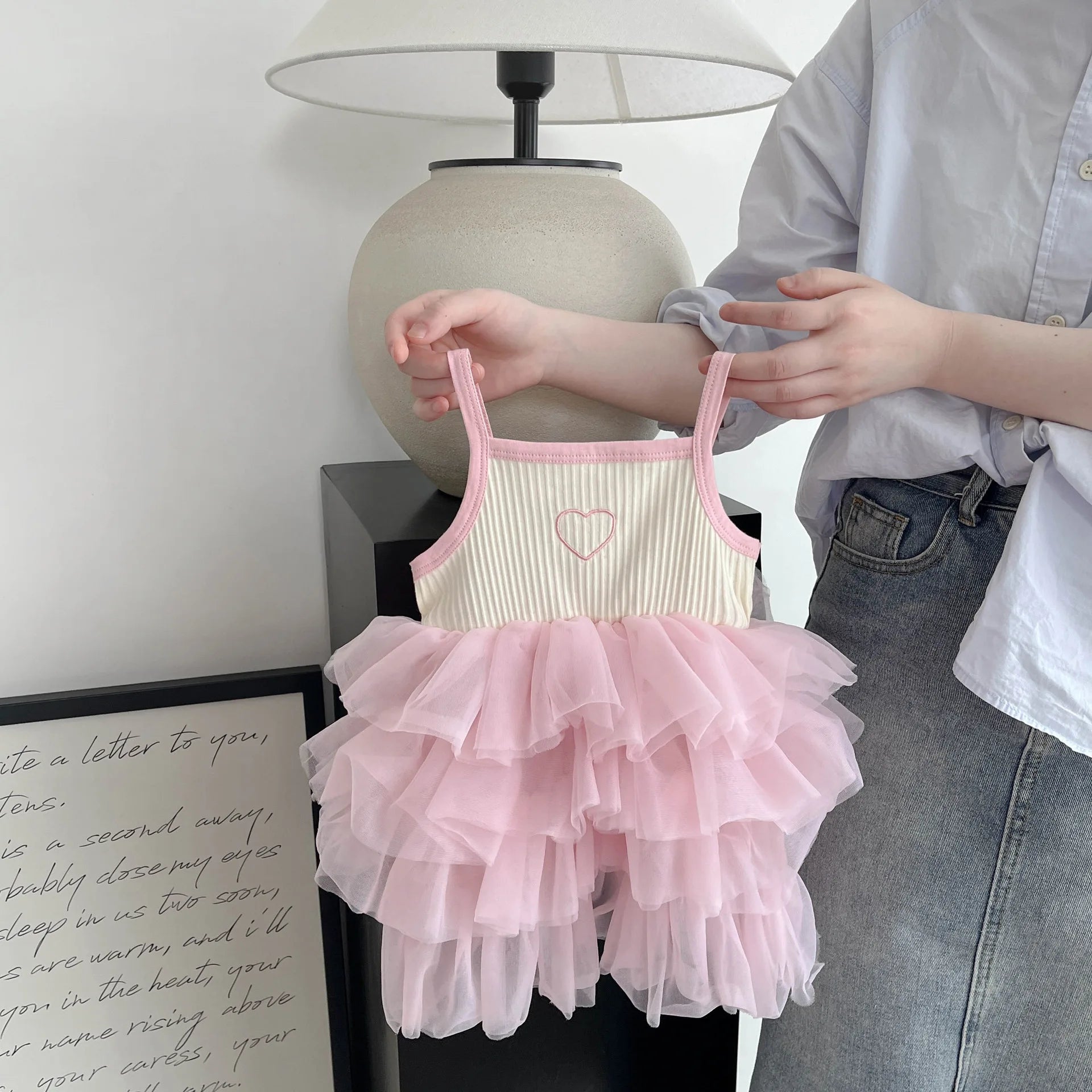 -ベビーワンピース チュチュチュール ティアードスカート キャミソールワンピース 2カラー【mh0006215】 - mamahalo shop - ノースリーブワンピース -  べビー服 - 子供服 - 男の子 - 女の子