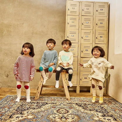 -キッズパンツ リブレギンスパンツ 膝パッチ 4カラー【mh0004422】 - mamahalo shop - レギンスパンツ -  べビー服 - 子供服 - 男の子 - 女の子