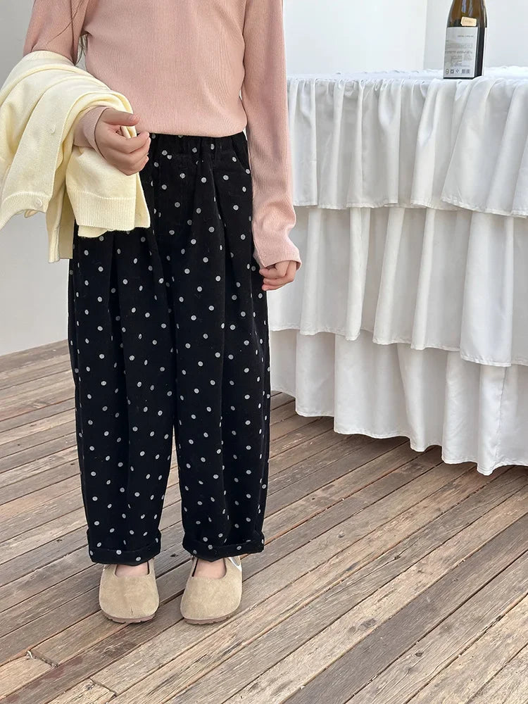 -キッズパンツ 水玉ドットルーズロングパンツ 3カラー - mamahalo shop - ロングパンツ・スウェットパンツ -  べビー服 - 子供服 - 男の子 - 女の子