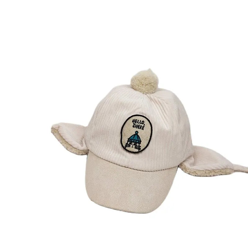 -ベビー キッズ ボア 耳あて付き キャップ 帽子 - mamahalo shop - ベビー用帽子 -  べビー服 - 子供服 - 男の子 - 女の子