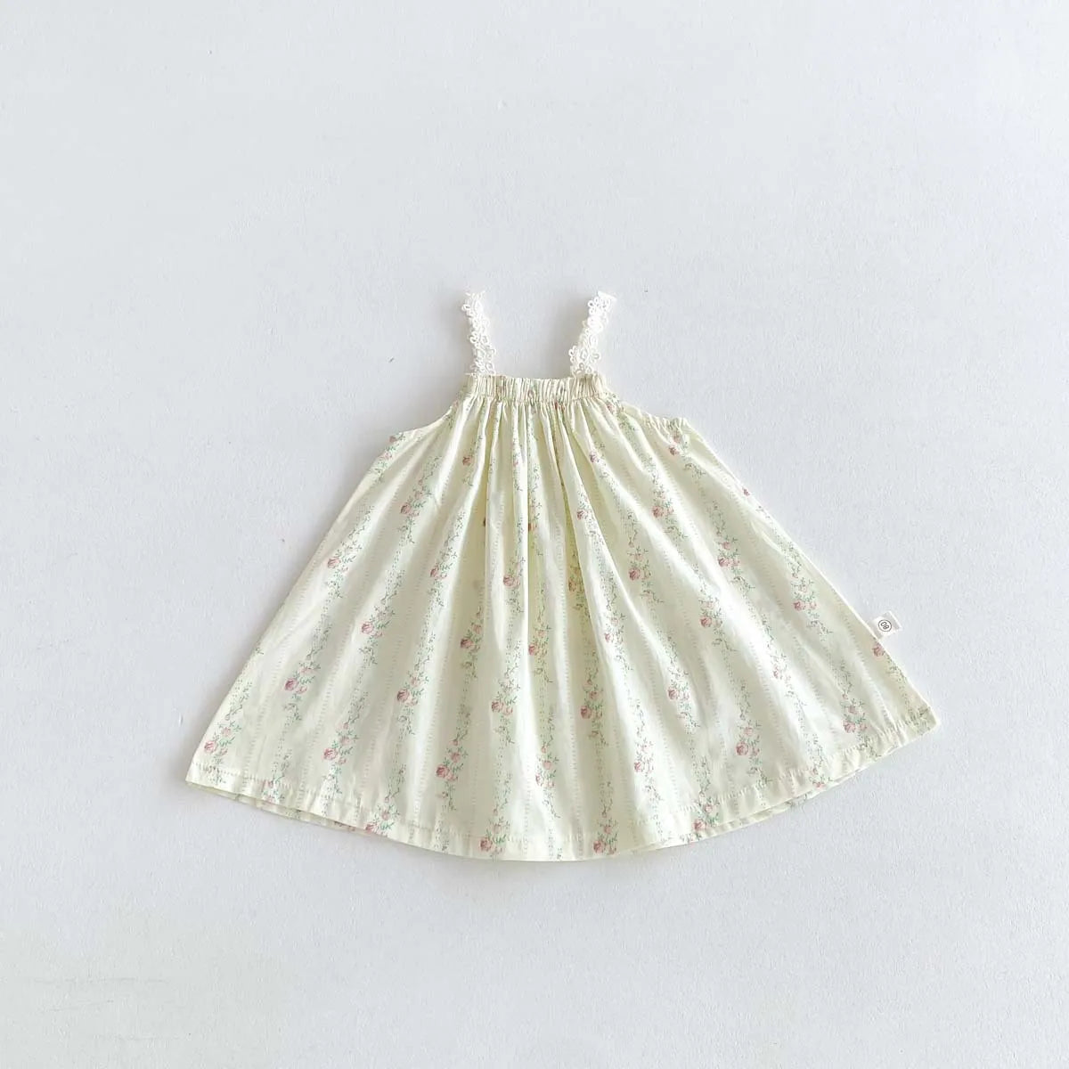 -キッズワンピース キャミソールワンピース フラワープリント/刺繍レース【mh0006223】 - mamahalo shop - ノースリーブワンピース -  べビー服 - 子供服 - 男の子 - 女の子