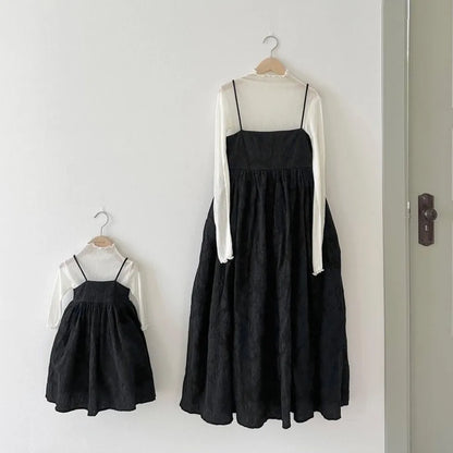 -キッズワンピース キャミソールワンピース シンプルドレス 2カラー - mamahalo shop - ノースリーブワンピース -  べビー服 - 子供服 - 男の子 - 女の子